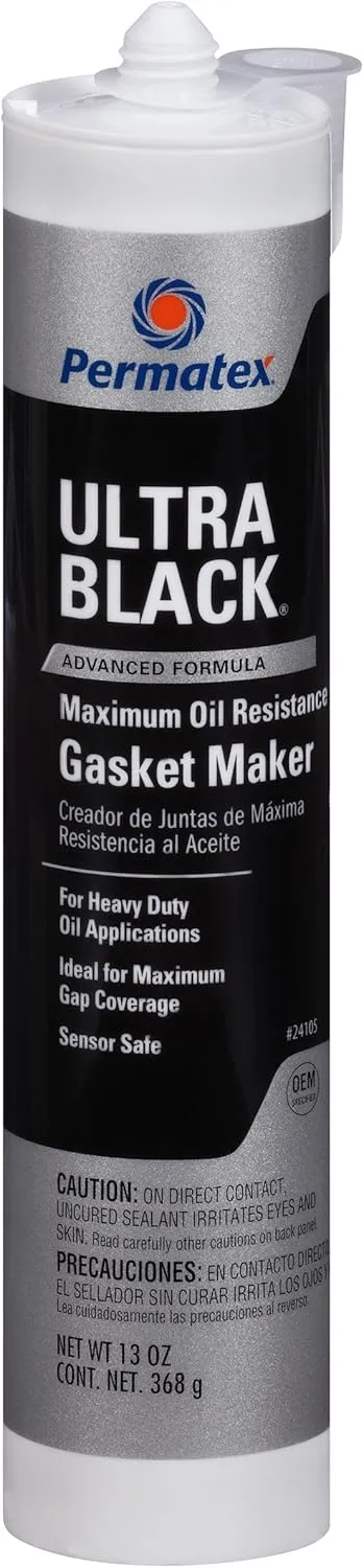 Permatex 24105-12PK Ultra Black Maximum Oil Resistance RTV Silicone Gasket Maker, 13 oz. (Pack of 12)