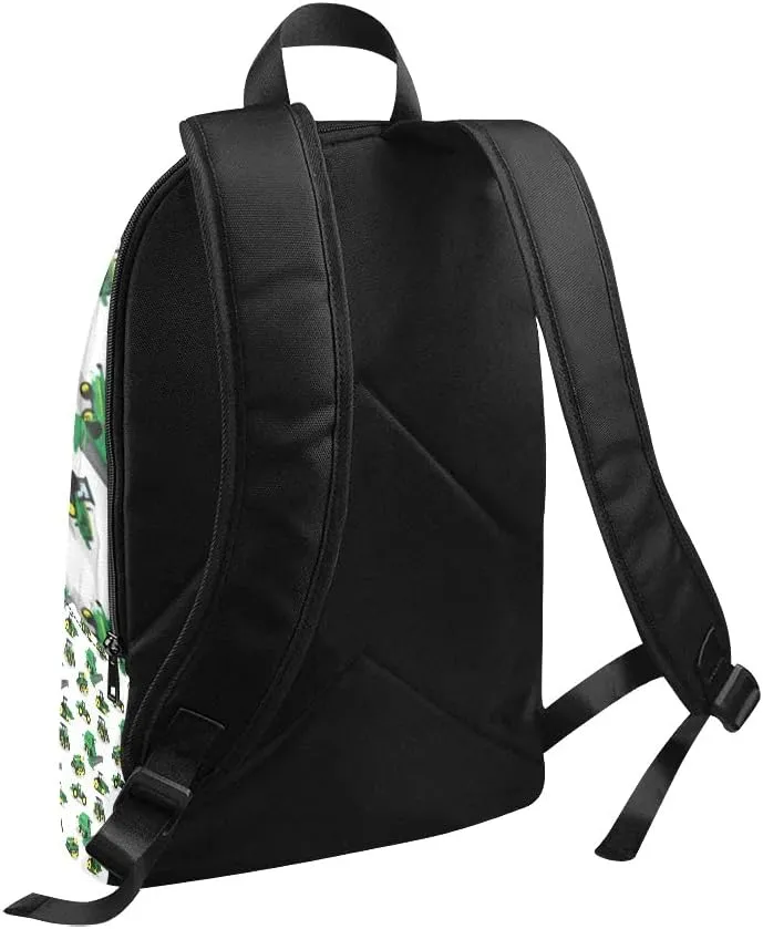 Personalized Farming Tractor Green Backpack with Name Custom Travel Daypack Bag for Man Woman Gifts