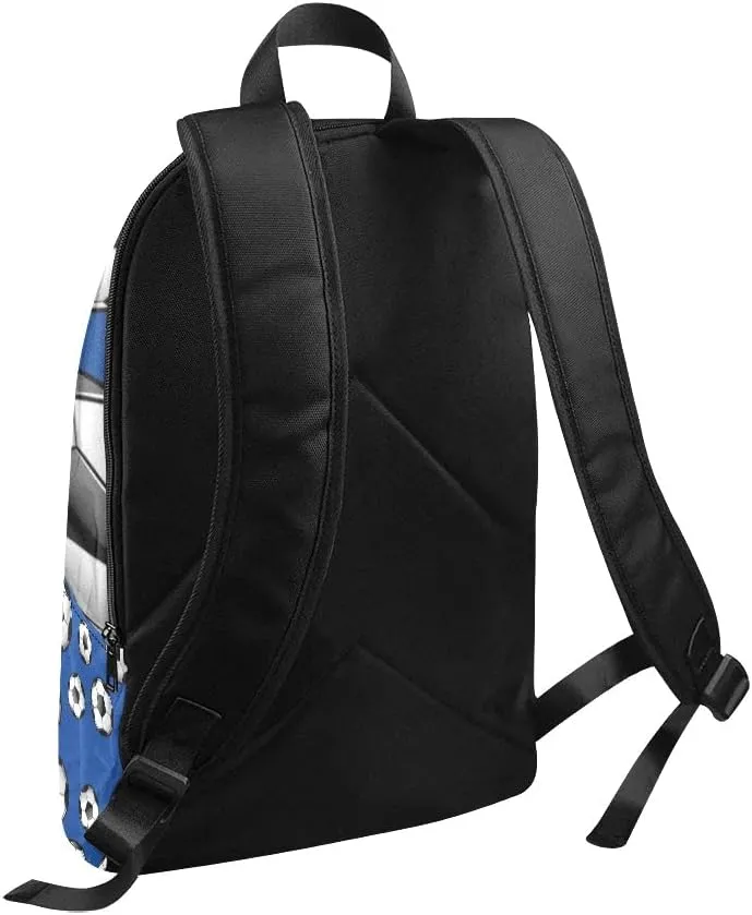 Personalized Soccer Ball Pattern Backpack with Name Custom Travel Daypack Bag for Man Woman Gifts
