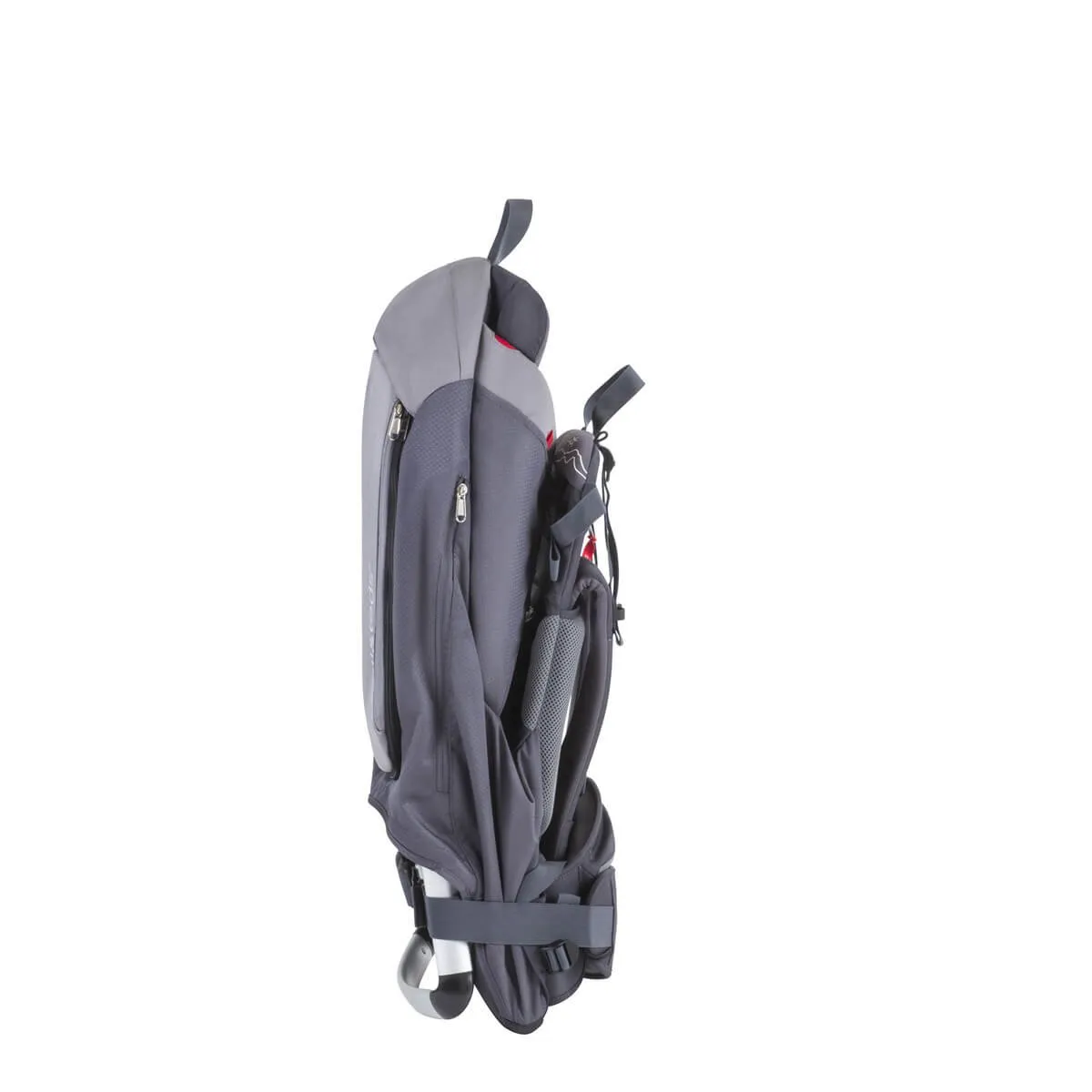 phil&teds Escape Child Carrier Frame Backpack, Charcoal – Height Adjustable Body-Tech Harness - Articulating Dual Core Waist Belt – Includes Hood, Daypack, Change Mat – 30L Storage – 2 Year Guarantee