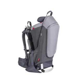 phil&teds Escape Child Carrier Frame Backpack, Charcoal – Height Adjustable Body-Tech Harness - Articulating Dual Core Waist Belt – Includes Hood, Daypack, Change Mat – 30L Storage – 2 Year Guarantee
