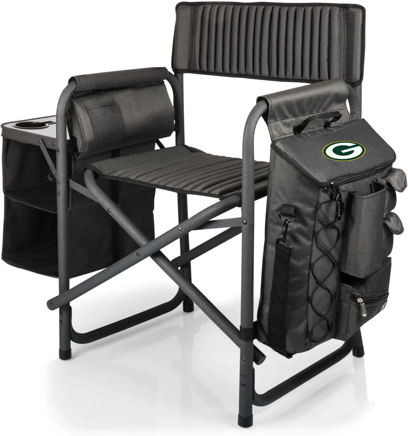 PICNIC TIME NFL Unisex-Adult NFL Fusion Camping Chair with Side Table and Soft Cooler, Beach Chair for Adults, Lawn Chair