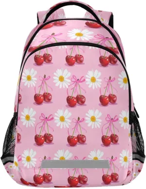 Pink Ribbons Design Waterproof Backpack - Casual Outdoor Sports Daypack with Ergonomic Shoulder Straps#503