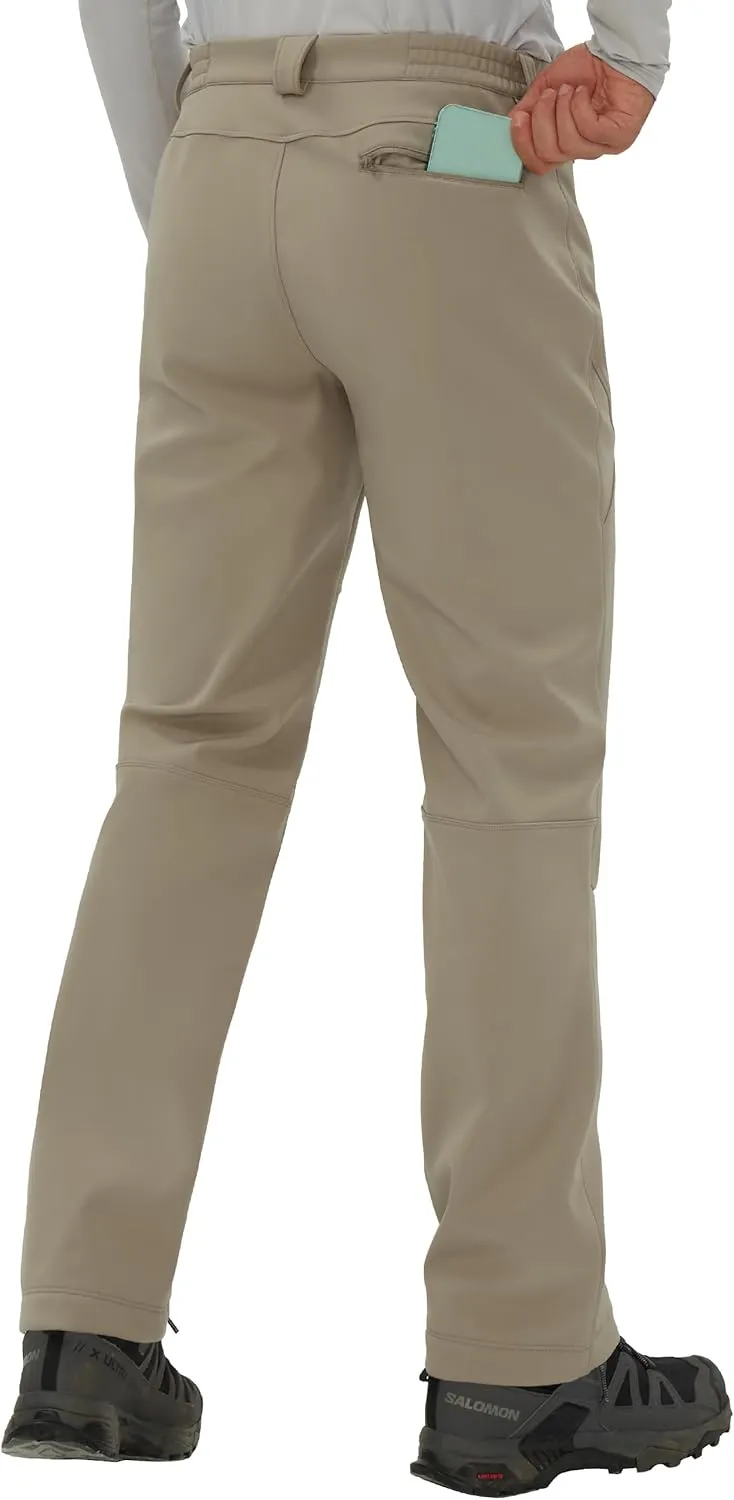 Pioneer Camp Men's Fleece Lined Outdoor Hiking Pants Insulated Waterproof Warm Softshell Windproof Work Pant