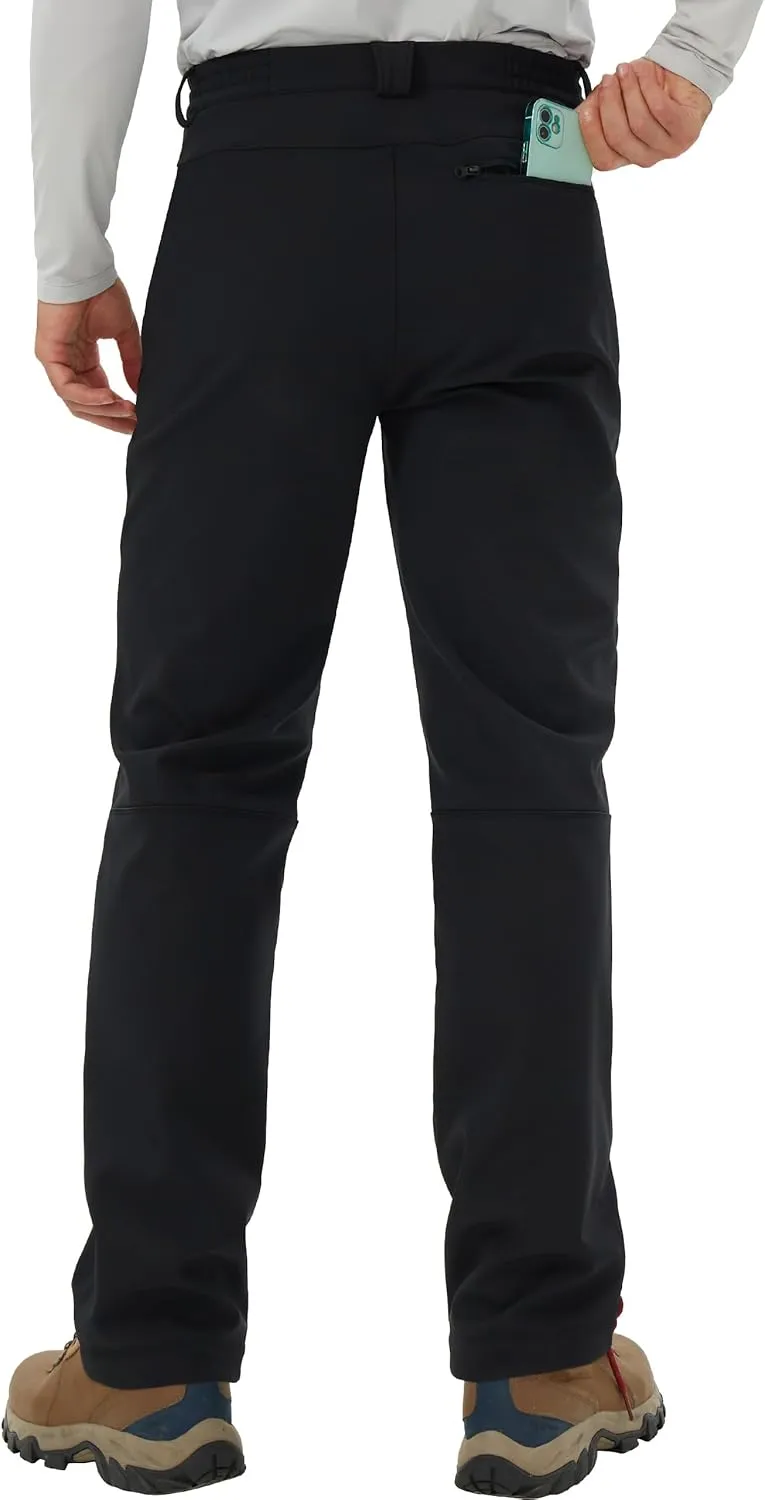 Pioneer Camp Men's Fleece Lined Outdoor Hiking Pants Insulated Waterproof Warm Softshell Windproof Work Pant