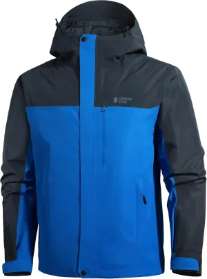 Pioneer Camp Mens Rain Jacket Waterproof Shell Jacket Hooded Lightweight Rain Coat for Outdoor Hiking 4 Pockets Windbreaker