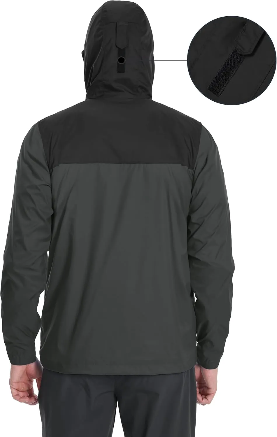 Pioneer Camp Men's Rain Jacket Waterproof with Hood Lightweight Packable Raincoat Rain Shell for Outdoor Hiking Travel