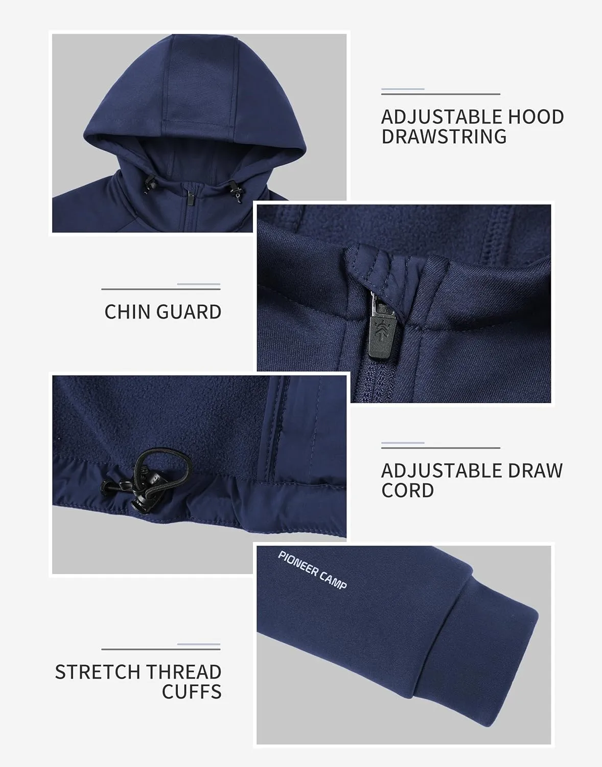 Pioneer Camp Men's Running Jacket Lightweight Puffer Jacket Hybrid Winter Warm Up Insulated Thermal Coat Hiking Golf Sports