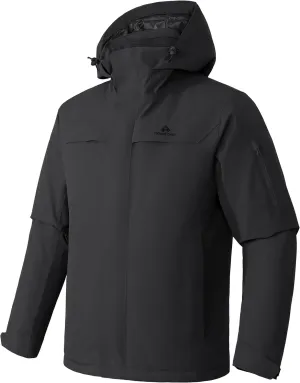 Pioneer Camp Men's Waterproof Ski Jacket Insulated Winter Snow Coat Warm Windproof Mountain Snowboard Hooded Raincoat Gear
