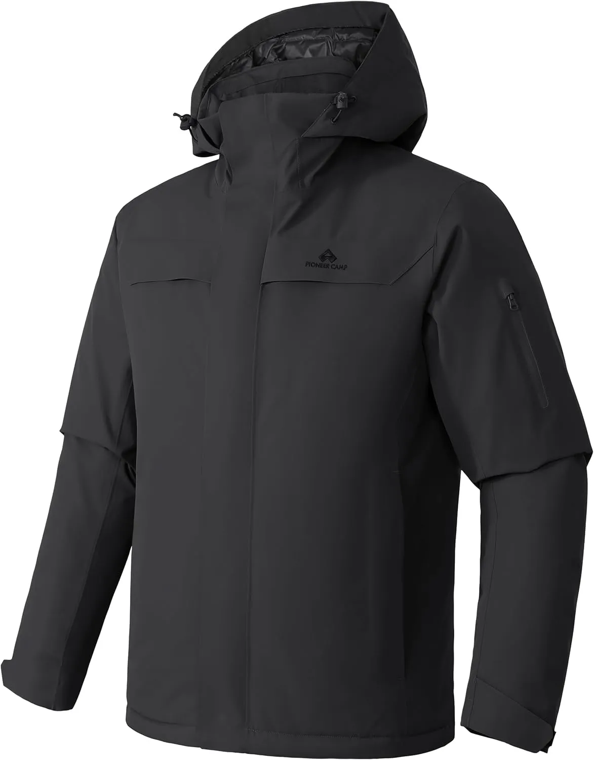 Pioneer Camp Men's Waterproof Ski Jacket Insulated Winter Snow Coat Warm Windproof Mountain Snowboard Hooded Raincoat Gear