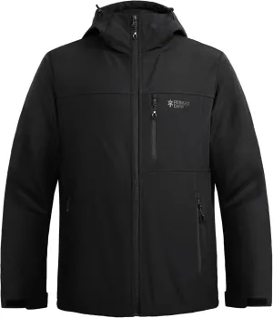 Pioneer Camp Softshell Jacket for Men Fleece Lined Hooded Waterproof Winter tactical windbreaker Jacket with 7 Pockets