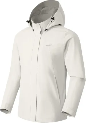 Pioneer Camp Women's Rain Jacket with Hood Waterproof Windbreaker Rain Coats Lightweight Raincoat for Outdoor Hiking Travel