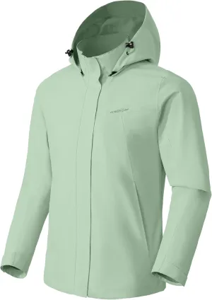 Pioneer Camp Women's Rain Jacket with Hood Waterproof Windbreaker Rain Coats Lightweight Raincoat for Outdoor Hiking Travel