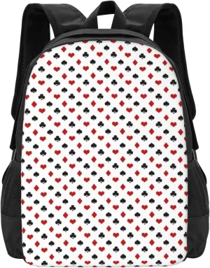 Poker Theme Playing Card Theme Lightweight Packable Backpack Travel Casual Hiking Daypack Foldable Backpack For Men Women