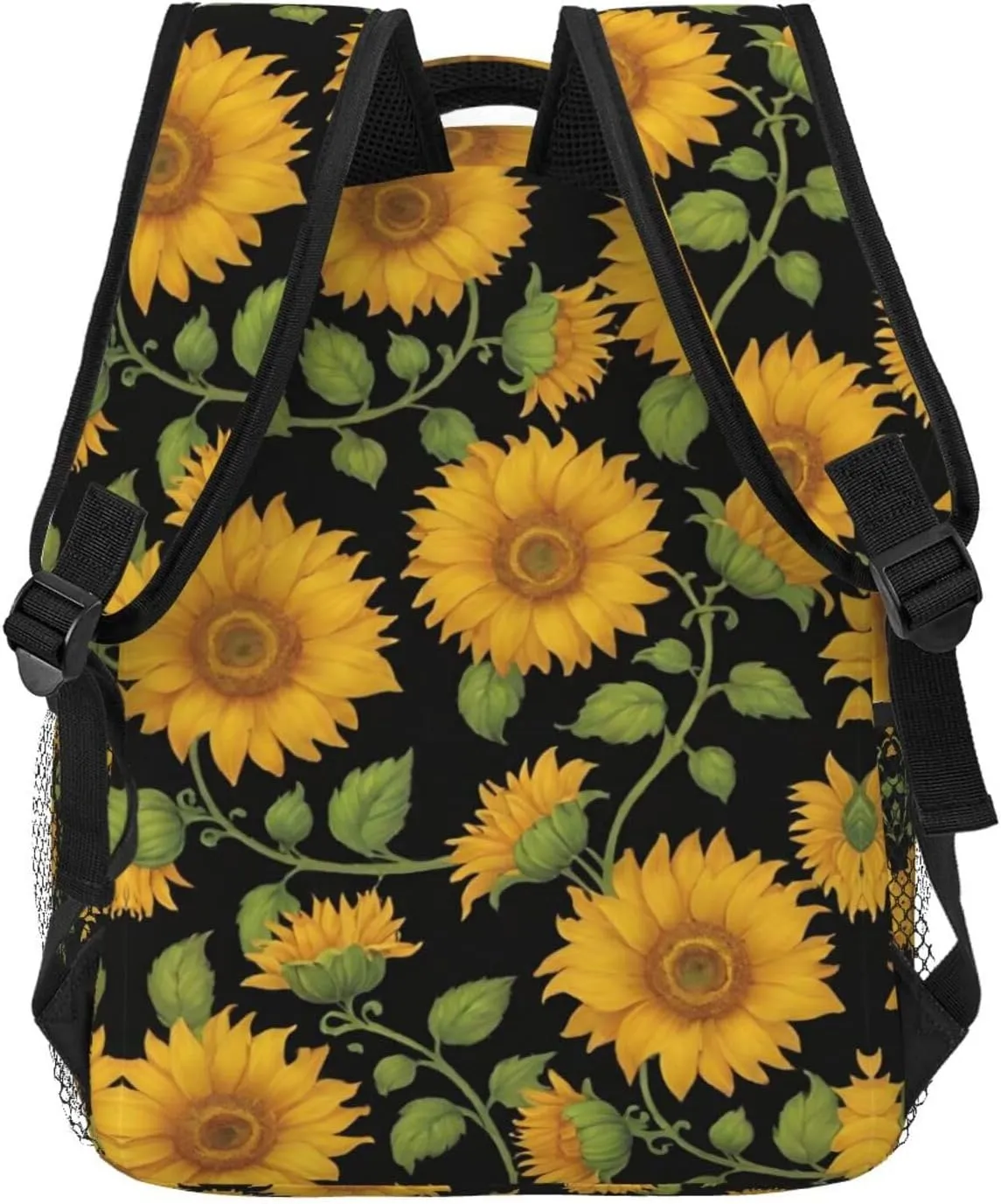 Polyester Daypack for Hiking Work Running - Big Capacity Anti-Theft Multipurpose Shoulder Bag, Beautiful Sunflower Art Travel and Sport Backpack Rucksack
