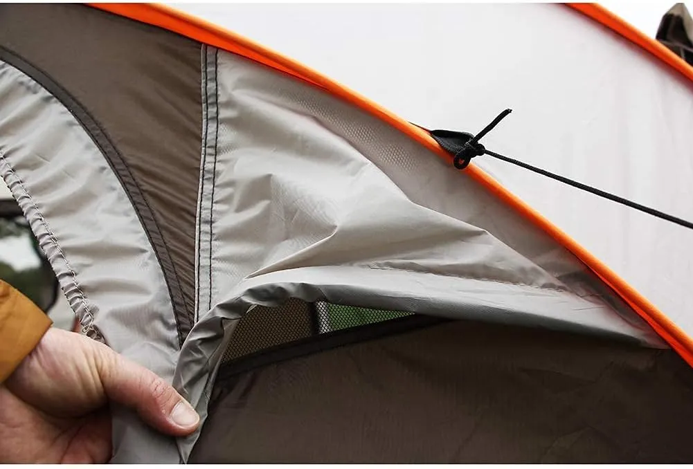 Pop-up Tent for 5-6 People, Outdoor Camping Portable UV-Protection Beach Tent,All Weather Protection Waterproof & Windproof, for Camping Hiking, 280*200*120cm, Khaki
