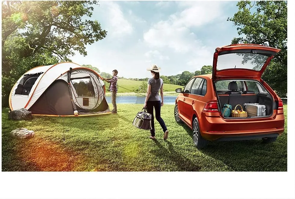 Pop-up Tent for 5-6 People, Outdoor Camping Portable UV-Protection Beach Tent,All Weather Protection Waterproof & Windproof, for Camping Hiking, 280*200*120cm, Khaki