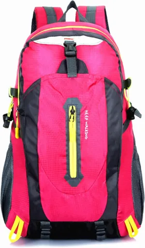 PORRASSO Hiking Backpack Waterproof Rucksack 25L Daypack Durable Backpack for Women Men Camping Climbing Travel Outdoor Sports Rose Red