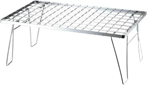 Portable Beach Table Camping Folding Table Multi-Purpose Folding Table Stainless Steel Camping Table Outdoor Picnic Grill Folding Camping Table