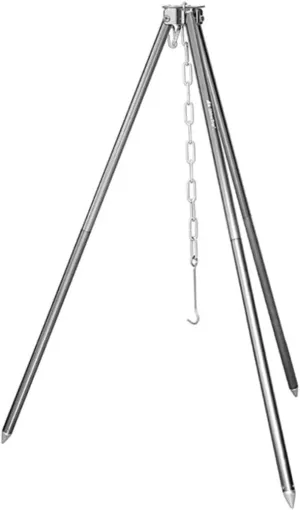 Portable Campfire Cooking Tripod Stand Camping Set Accessory Aluminum Alloy Cooking Triangle Support Bonfire Tripod