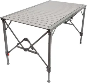 Portable Camping & Event Table | Adjustable Heights | Durable Aluminum Slat Top