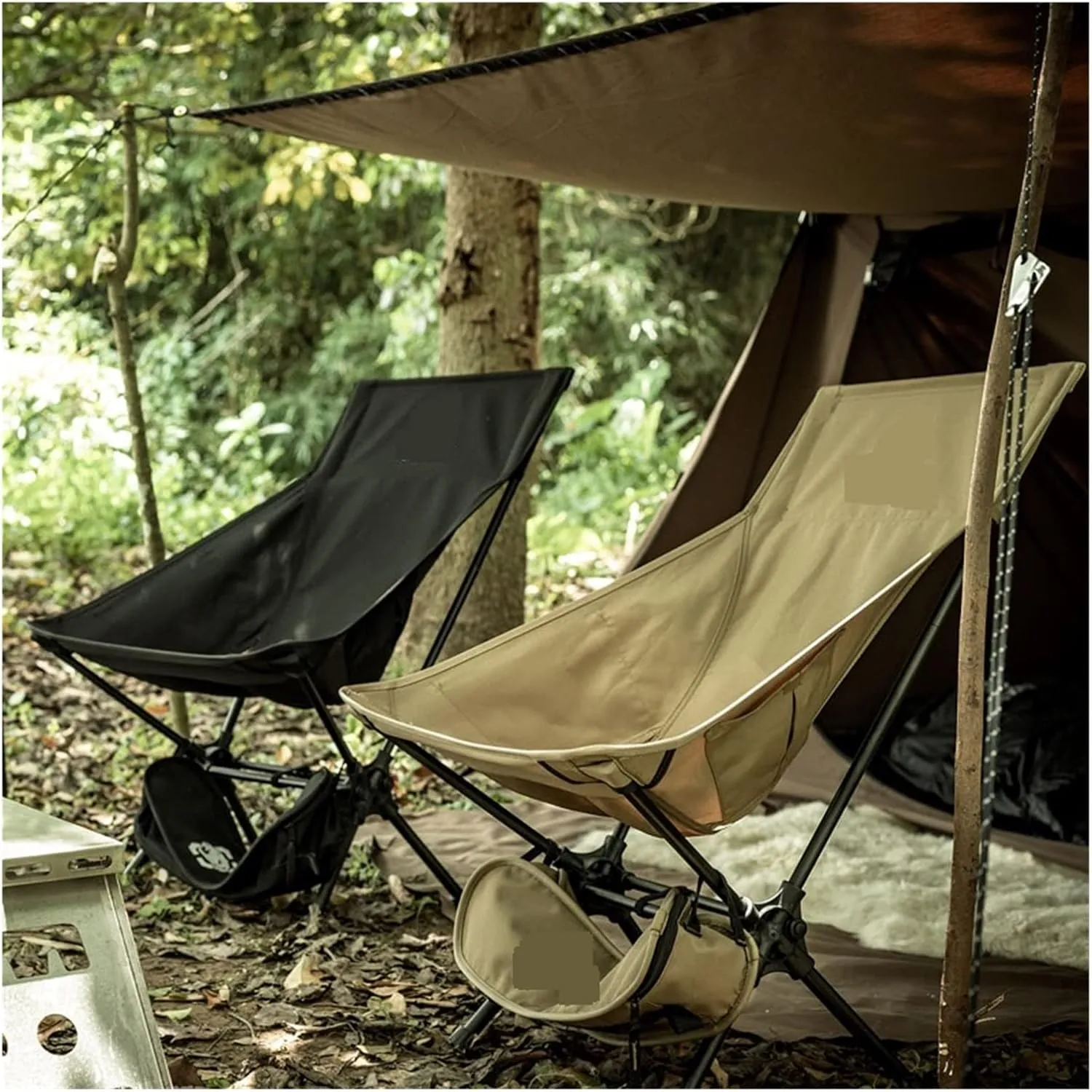 Portable Camping Chairs Outdoor High Back Chair for Fishing Trekking BBQ Parties Gardening Indoor Use