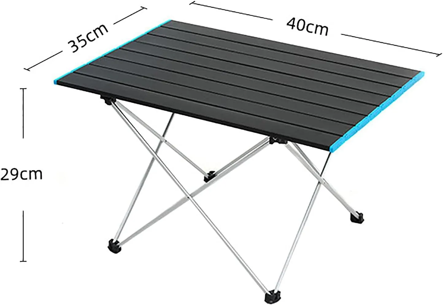 Portable Camping Table, Light Folding Table, with Aluminum Table Top and Carrying Bag, for Outdoor, Picnic, Cooking, Beach, Hiking, Fishi (Size : 40cm)