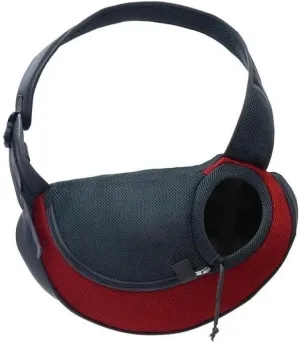 Portable Dog Bag Pet Bags Cat forCarrier Travel Diagonal Shoulder Bag Adjustable Strap Breathable Mesh Pet Backpack Pet Supplies (Color : Red, Size : L(11-12KG))