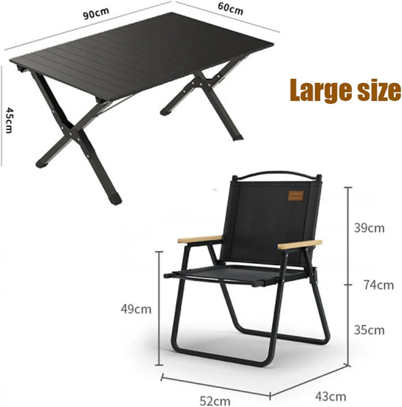 Portable Folding Aluminum Picnic Table Set Set of 3 Lightweight Camping Tables with Roll up Top Perfect for Indoor and Outdoor Use