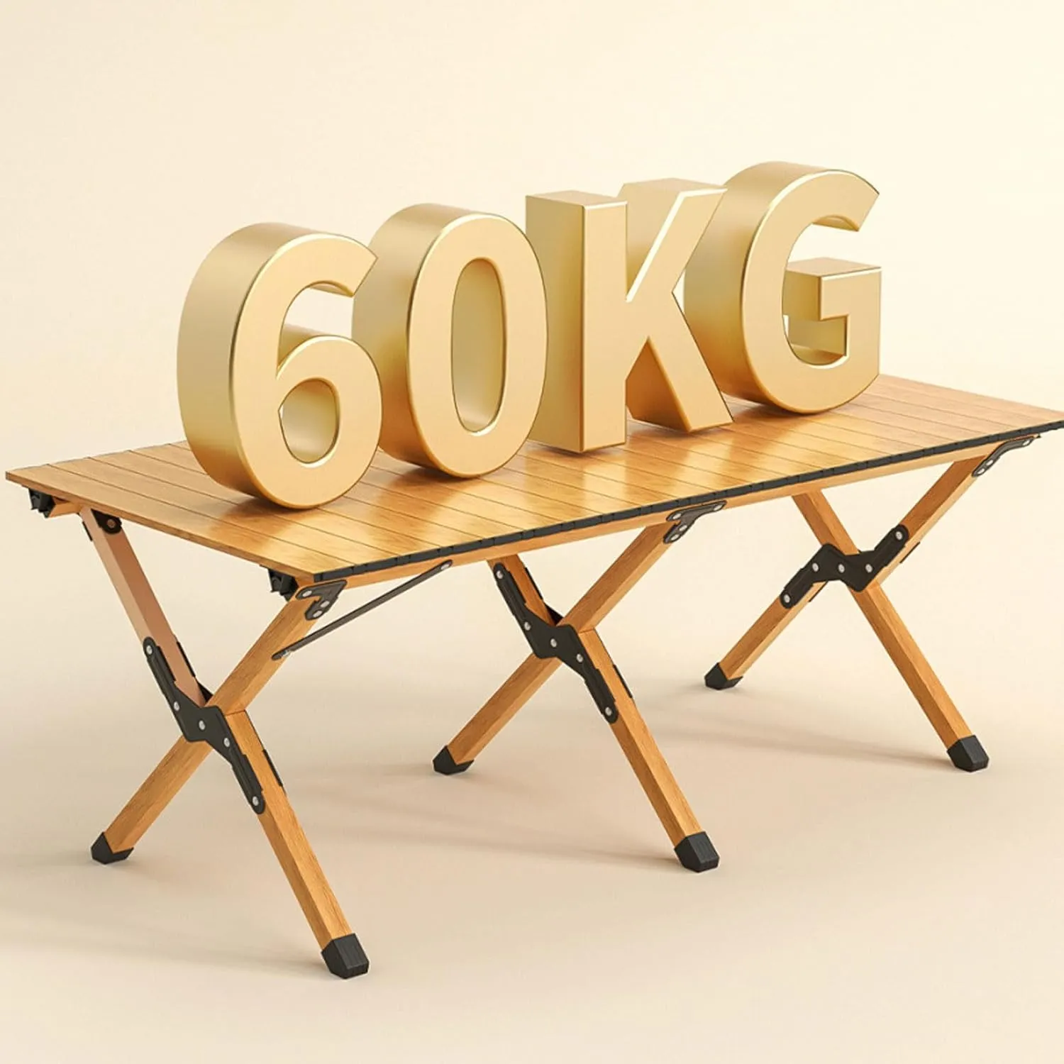 Portable Folding Aluminum Picnic Table Set Set of 3 Lightweight Camping Tables with Roll up Top Perfect for Indoor and Outdoor Use