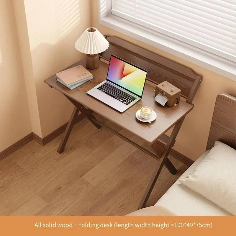 Portable Folding Bedside Desk | Small Solid Wood Dining Table | Hot New Compact Desk