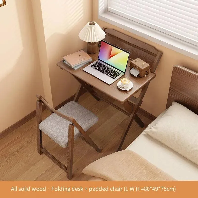 Portable Folding Bedside Desk | Small Solid Wood Dining Table | Hot New Compact Desk