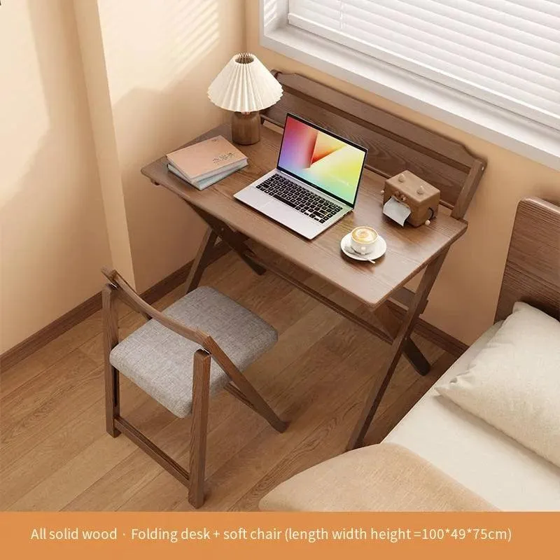 Portable Folding Bedside Desk | Small Solid Wood Dining Table | Hot New Compact Desk