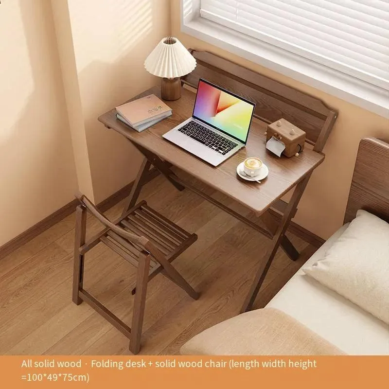 Portable Folding Bedside Desk | Small Solid Wood Dining Table | Hot New Compact Desk