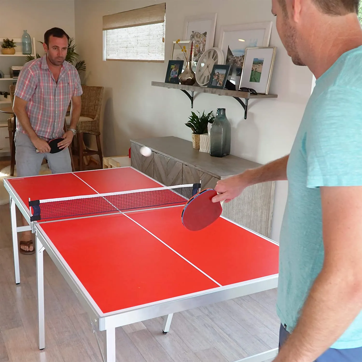 Portable Mid Sized Foldable Indoor Table Tennis Ping Pong Table