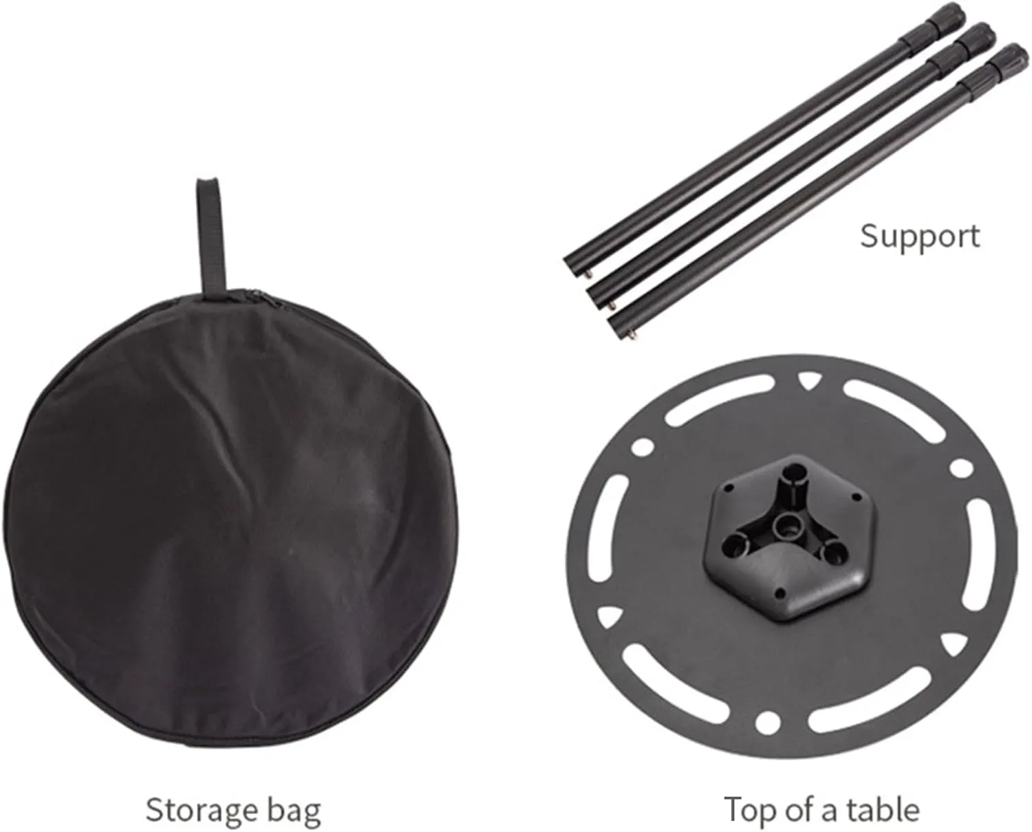 Portable Outdoor Side Table Aluminum Alloy Folding Round Table Lightweight Camping Table for Picnic Camp Coffee Travel
