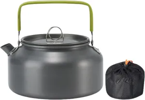 Portable Teapot Camping Kettle Aluminum Alloys Camp Coffee Pots Whistling Water Kettle for Boiling Water Teas Coffee