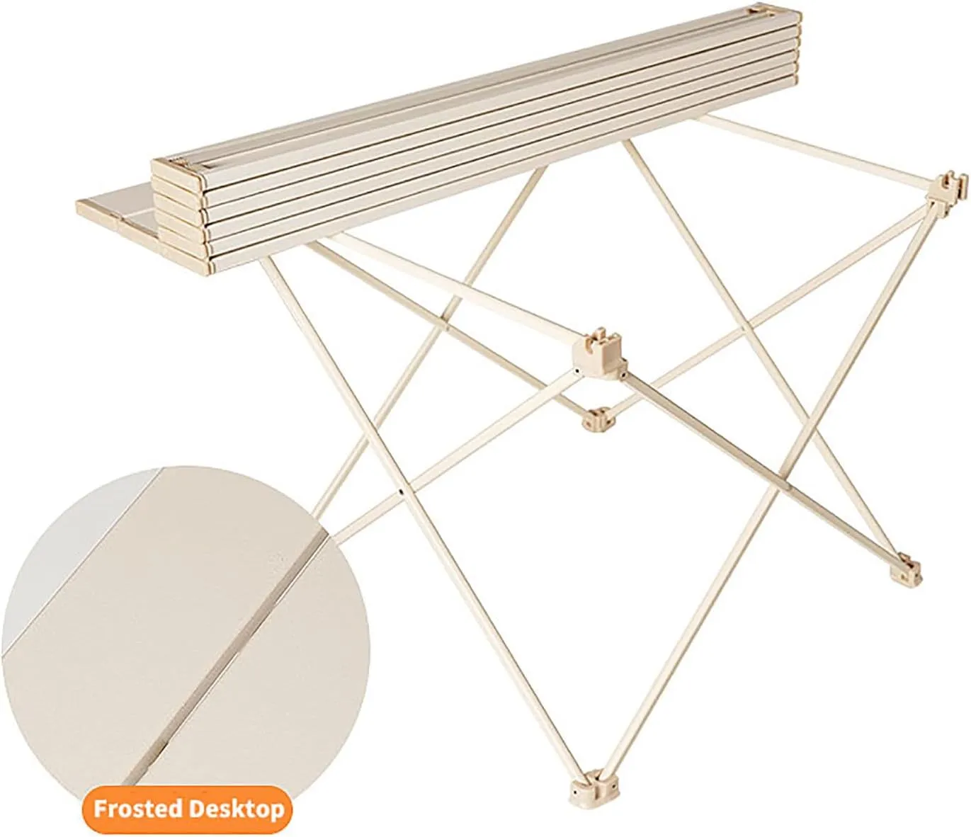 Portable Ultralight Aluminum Outdoor Folding Table,Compact Beach Picnic Camping Table with Carry Bag Roll-up Table for Outdoor Cooking,A,56x40x41cm