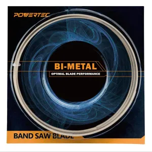 POWERTEC 59-1/4 Inch Bi-Metal Bandsaw Blades, 1/2" x 14 TPI Non-Ferrous Metal Cutting Band Saw Blades for Ryobi BS903 & BS900 and Shop Fox W1749 Band Saw, 1pk (13340)