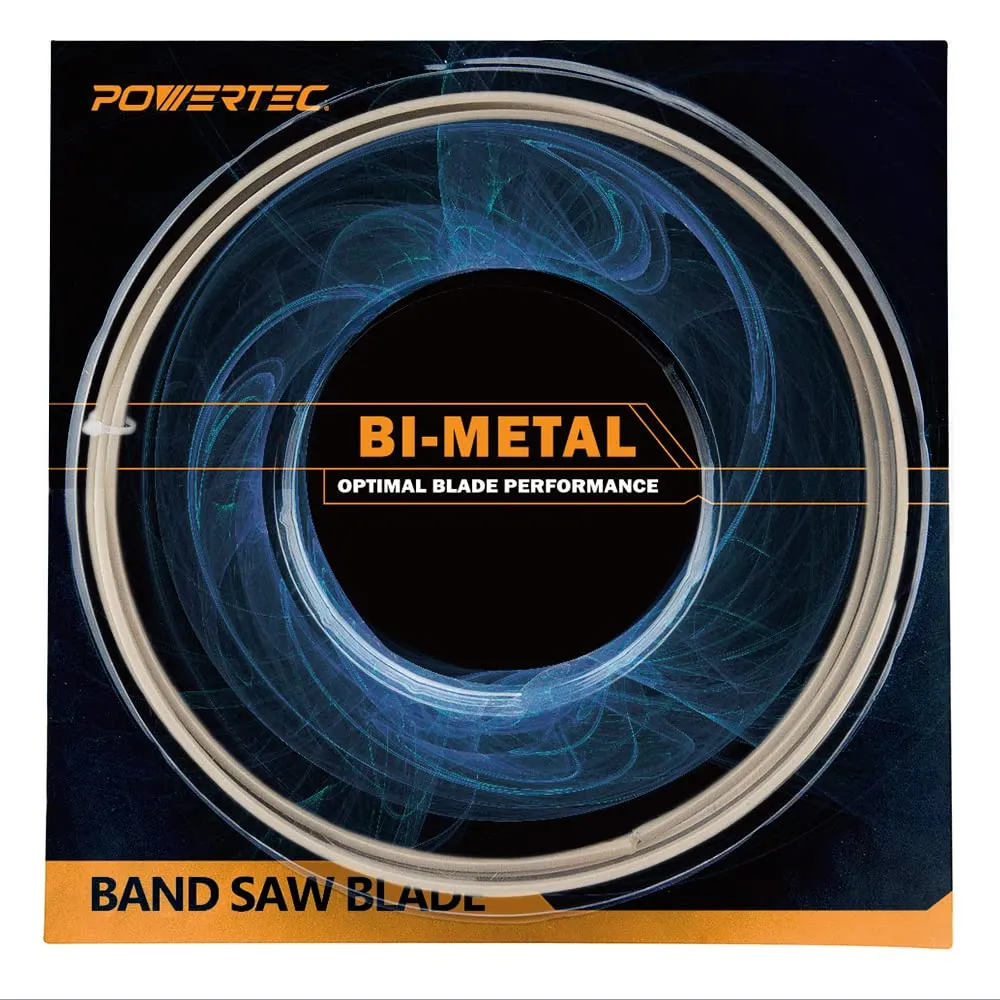 POWERTEC 59-1/4 Inch Bi-Metal Bandsaw Blades, 1/2" x 14 TPI Non-Ferrous Metal Cutting Band Saw Blades for Ryobi BS903 & BS900 and Shop Fox W1749 Band Saw, 1pk (13340)