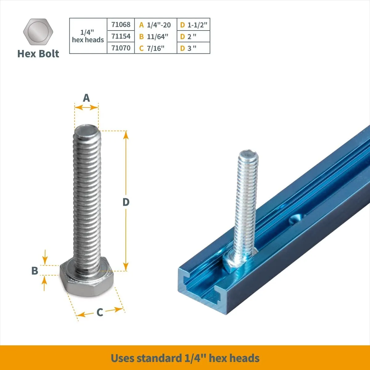 POWERTEC 71373 48 Inch Double-Cut Profile Universal T-Track with Predrilled Mounting Holes, T Track for Woodworking Jigs and Fixtures, Drill Press Table, Router Table, Workbench, 4 Count, Pack of 1
