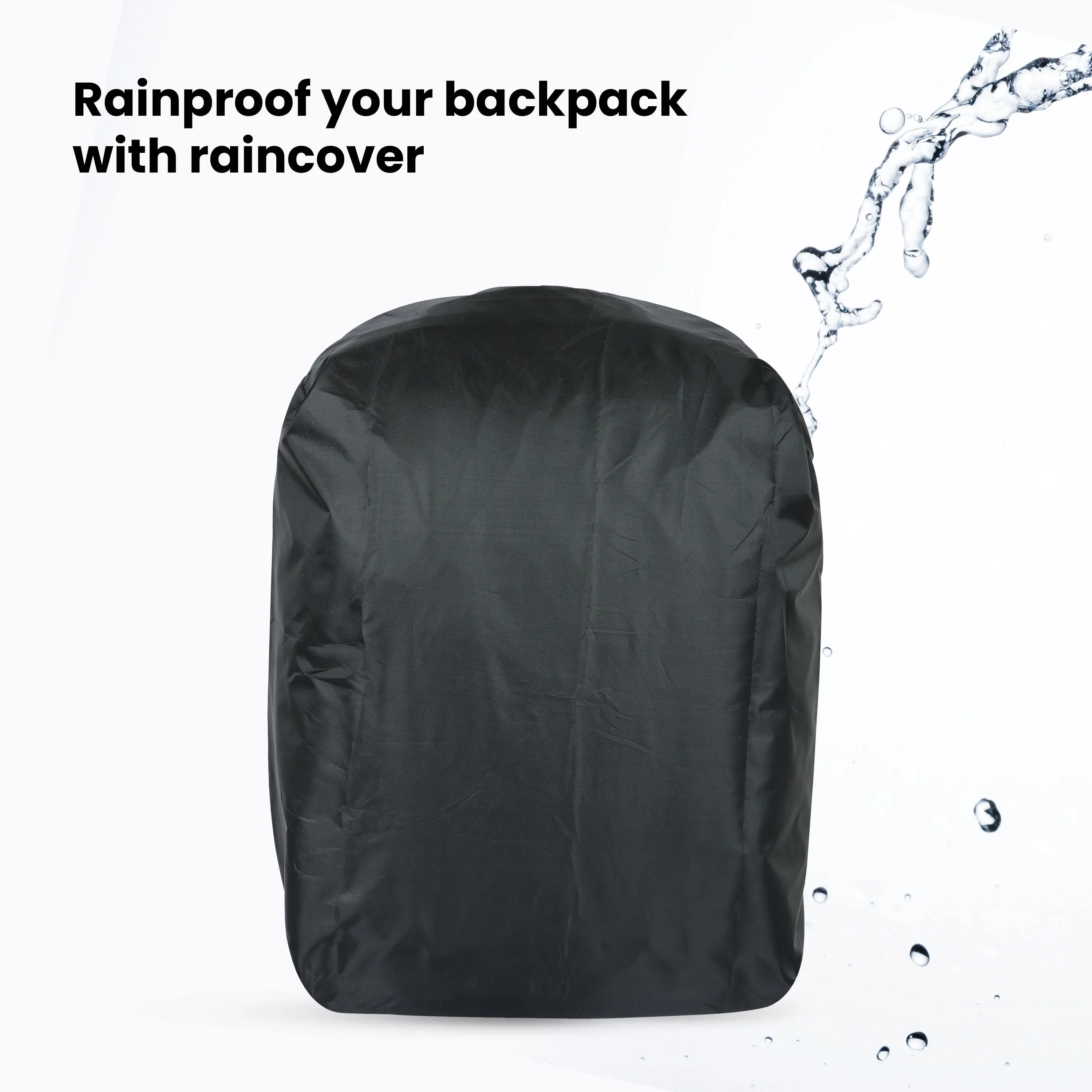 ProCarry 21L Office Laptop Backpack Bag with Raincover and USB Charging Port (CB2, Black)