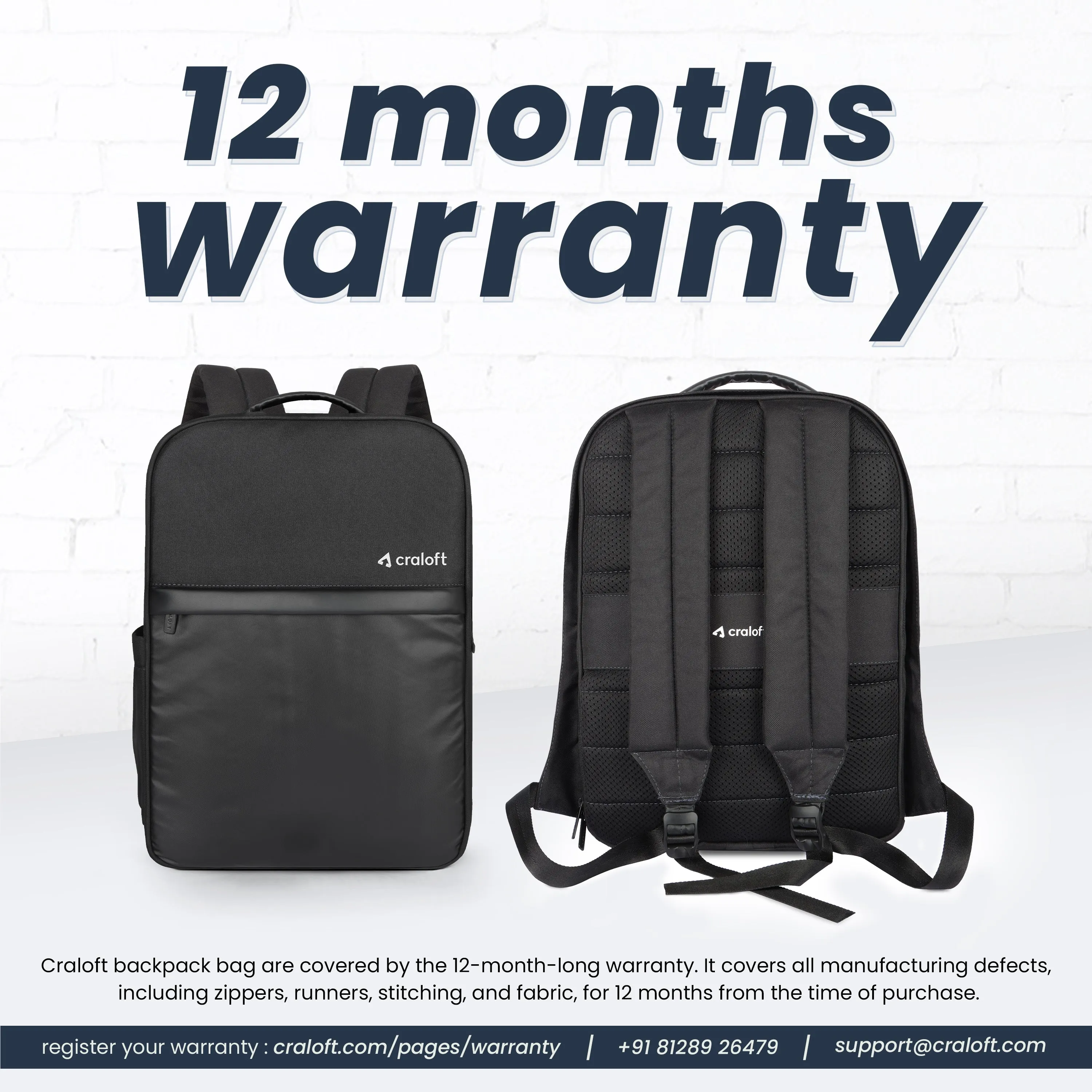 ProCarry 21L Office Laptop Backpack Bag with Raincover and USB Charging Port (CB2, Black)