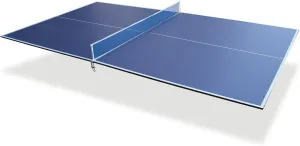 Professional Grade Tournament Size Ping Pong Table Top - Foldable for Easy Storage, 12mm MDF Surface, Quick Setup Indoor Table Tennis Table with Net, Blue