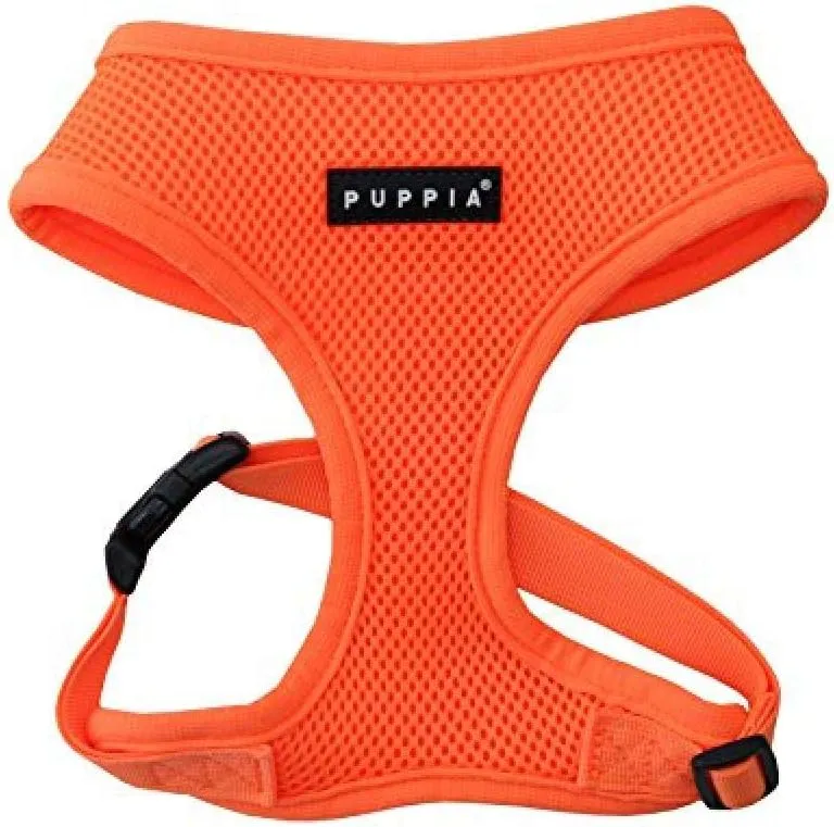 Puppia Soft Harness A - M Over-The-Head Soft Mesh Harness Neon Pink