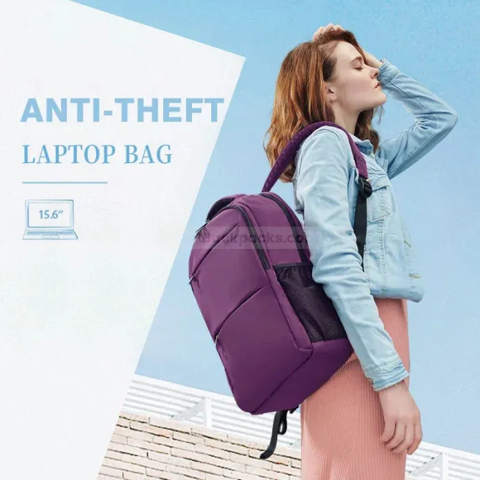 Purple Anti Theft Backpack