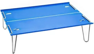qiuqiu Small Folding Camping Table with Aluminum Tabletop, Ultralight Coffee Table, Folding Beach Table,Portable Camping Table for Outdoor Cooking, Backpacking,Travel