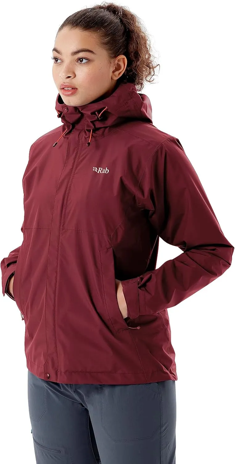 Rab Women's Downpour Eco Waterproof Breathable Jacket for Hiking & Climbing