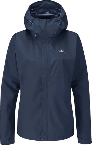 Rab Women's Downpour Eco Waterproof Breathable Jacket for Hiking & Climbing