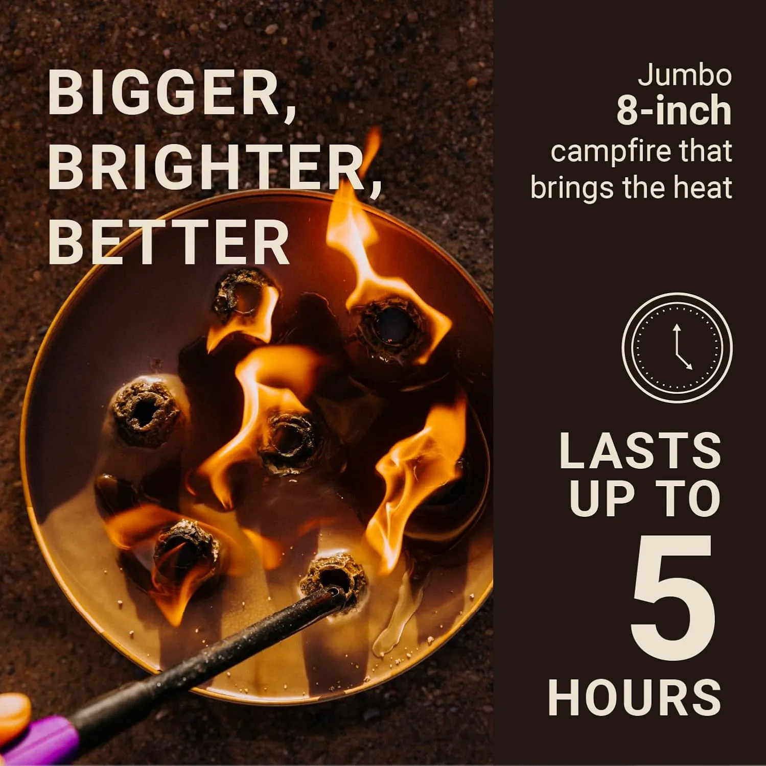 Radiate XL 8" Portable Campfire As Seen On Shark Tank - Up to 5 Hours of Burn Time - Reusable Travel Fire Pit for Camping, Patios, and Beach Days - Great Alternative to a Real Fire - Made in USA